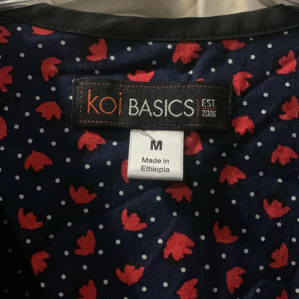 Medium, Black, KOI Basics 373 Women's Becca Scrub Top